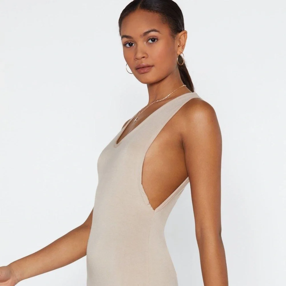 NWT Nasty Gal sexy Black maxi with side slits “my ride or side” midi dress Sz 6 - Picture 9 of 13